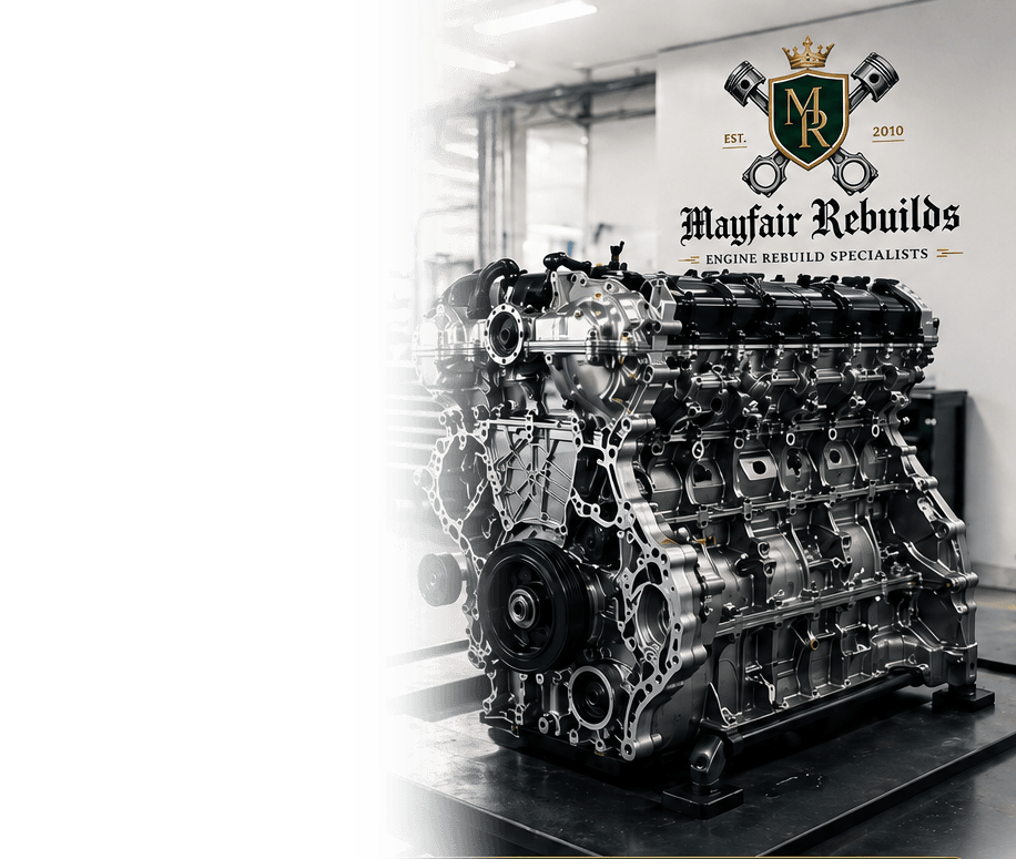 Mayfair Rebuilds engine rebuilt in workshop